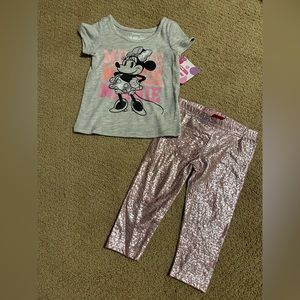Disney Junior Minnie Mouse baby girl outfit. Size 12 months. NWT.